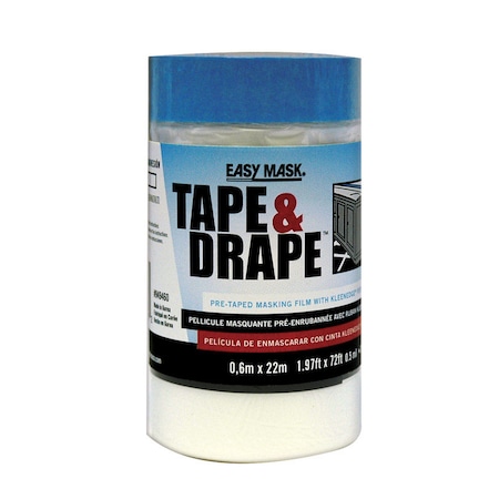 Easy Mask Trimaco Easy Mask 2 ft. W X 72 ft. L X 0.5 mil Pre-Taped Plastic Masking Film 1 pk 949460